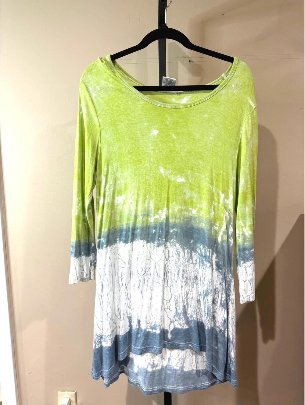 Parsley & Sage Medium Women's Long Sleeve Tie-Dye Dress